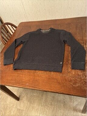 Right Of Way Sweatshirt Men’s M Gray Pullover Long Sleeve Side Waist Zip Unisex